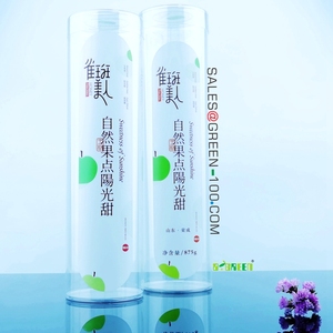 Custom Food grade recyclable and degradable Printed clear PVC plastic cylinder tube box packaging round acetate plastic box