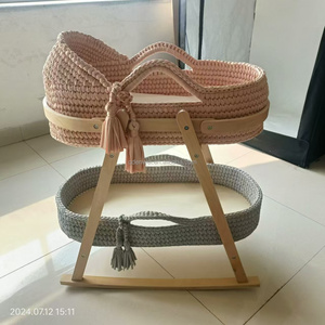 Enwei handmade Crochet bé wiege bé sơ sinh tã thay đổi giỏ đặt MOSES giỏ thay đổi bảng Topper cho tủ quần áo - Product Image 5