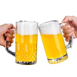 Vaso de Cerveza Comercial Hero Cup con Asa, Gran Capacidad, Vaso de Vino Grueso para Bebidas - Product Image 1
