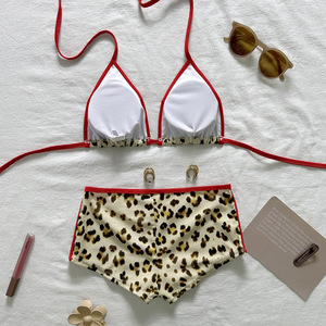 G02993C 2026 春夏热销女式猎豹图案两件套泳衣 - Product Image 3
