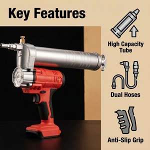 Pistolet à <span class=keywords><strong>graisse</strong></span> sans balais <span class=keywords><strong>18V</strong></span> compatible avec les batteries Milwaukee pour l'entretien mécanique, <span class=keywords><strong>pompe</strong></span> à <span class=keywords><strong>graisse</strong></span> automatique sans fil - Product Image 2