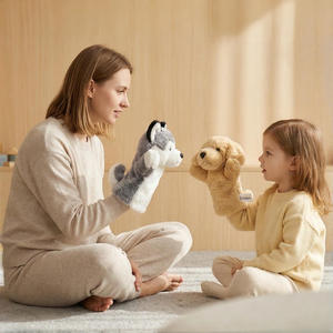 Marionnette à main girafe en peluche, interactive, à bouche ouverte, pour parents et enfants, motif animal de la forêt, demi-longueur, best-seller - Product Image 4