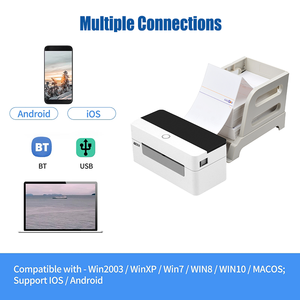 طابعة ملصقات شحن عالية الجودة مقاس 4 بوصات، طابعة إيصالات 4×6، واجهة USB وبلوتوث وشبكة محلية وواي فاي اختيارية - Product Image 6