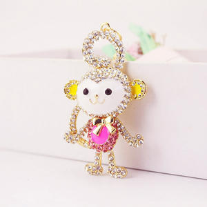 Crystal Long Tailed <span class=keywords><strong>Monkey</strong></span> Car Llavero Animal Llavero - Product Image 4