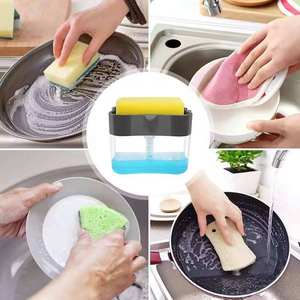 Dispensador de Jabón Líquido Multifuncional de Plástico PP con Soporte para Esponja de Cocina, Venta al Por Mayor - Product Image 5
