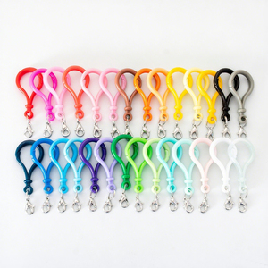 PE1024 수제 아크릴 플라스틱 랍스터 걸쇠 이중 루프 매달려 열쇠 고리 DIY 액세서리 보석 결과 - Product Image 1