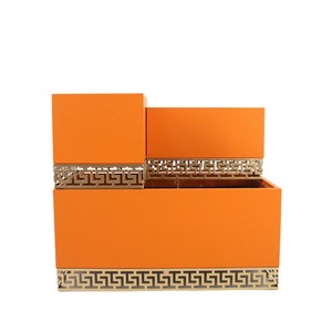 Dezun Home Furnishings Rectangular Storage Box Aluminum Base Wooden Gift Box For Home Desktop Decorative Storage - Product Image 5