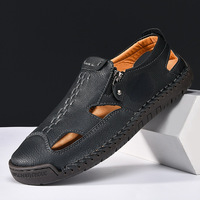 Sandales d'été ajustables antidérapantes pour hommes à bout fermé avec fermeture éclair, collection 2026, vente en gros, pour l'extérieur