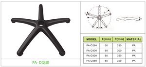 <span class=keywords><strong>Base</strong></span> de nailon negro para muebles, accesorios para sillas de oficina, giratoria, 5 estrellas - Product Image 3