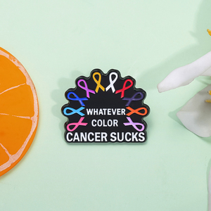 Spilla con nastro per la consapevolezza del cancro qualsiasi colore succhia spilla con risvolto per allattare gioielli per amici - Product Image 2