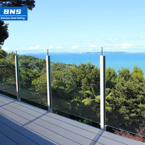 درابزين الحراسة الزجاجي بتصميم حديث من BNS نظام من الفولاذ المقاوم للصدأ بدون إطار درابزين زجاجي للشرفة والسلالم وحاجز الدَرَج وحلقة الدَرَج - Product Image 5