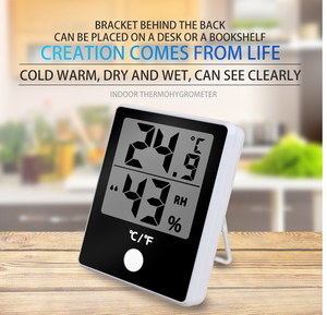Nauwkeurige Mini Plastic Indoor Thermometer <span class=keywords><strong>Hygrometer</strong></span> Grote Lcd-Display Thuisgebruik Kamer Voor Kinderkamer Kas Kantoor Baby Keuken - Product Image 2