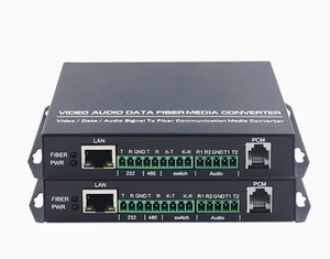 Convertisseur de média fibre optique multifonctionnel pour vidéo, audio et données, transmetteur-récepteur optique de réseau de données Bi-Di 1 canal RS485 - Product Image 1