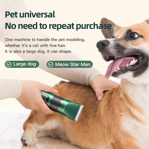 <span class=keywords><strong>Tondeuse</strong></span> à poils d'animaux professionnelle automatique sans fil rechargeable en acier inoxydable étanche portable avec écran LED pour chiens et chats - Product Image 4