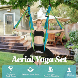 Hamaca de Yoga Aéreo para el Hogar, Equipo de Ejercicio de Equilibrio y Fuerza para Interiores, Entrenamiento Físico, Hamacas Colgantes para Yoga Aéreo - Product Image 5