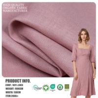 Tissu 100% Lin Tissé 138cm 198gsm Doux Lavé Respirant 100% Pur Lin pour Robes Chemises Pantalons Vêtements d'extérieur Automne Hiver
