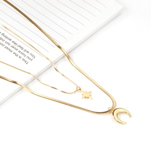 สร้อยคอจี้ห้อยโซ่สแตนเลสชุบทองขายส่งแฟชั่น - Product Image 6