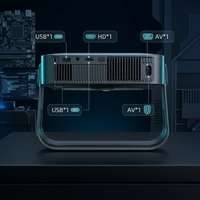Projecteur intelligent Android 13.0 1080P pour les matchs de football - Mise au point automatique, WiFi 6 sans latence, écran géant 180 pouces, projecteur domestique OEM