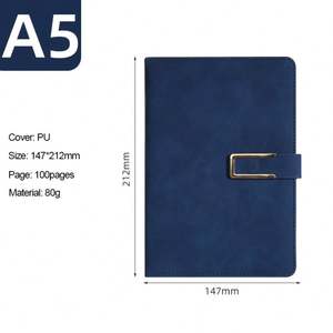 Personalised Logo <b>A5</b> Notebook Business Office Notebook Custom Print Paper Leather Linen PU Cover Journal Notebook - Product Image 2