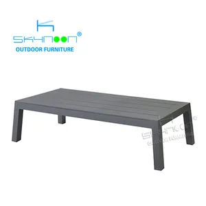 Preço de fábrica de alumínio cinza escuro mesa lateral de Luxo Sala de estar mesa de café mesa de café Novo Design de metal de alumínio (32291E)