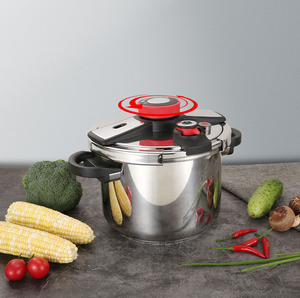 Cuisinière à pression en acier inoxydable avec poignée pliable, cuisinière à pression allemande 6,5/9L, cuisinière à pression multifonction - Product Image 4