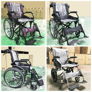 AJ-103S_20 durata attrezzature mediche progettato pieghevole verniciato a polvere nera assistente di sedia a rotelle - Product Image 6