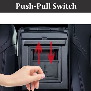 Caja de almacenamiento oculta adecuada para Tesla Modelo 3 modelo <span class=keywords><strong>Y</strong></span> accesorios de coche consola central del maletero delantero reposabrazos cajas organizadoras de almacenamiento - Product Image 4