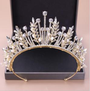 <span class=keywords><strong>Diadème</strong></span> Baroque de luxe en cristal, couronne de mariée en strass fait à la main, bandeaux de mariage, accessoires de cheveux - Product Image 1