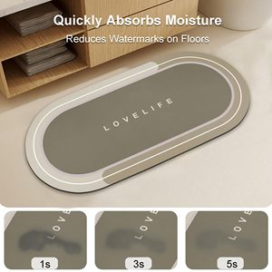 Custom Bathroom Absorbed Carpet Natural Rubber Quick Drying Anti <b>slip</b> Soft Diatomite Bath Mat Diatomaceous <b>Non</b> <b>slip</b> <b>Rug</b> - Product Image 5