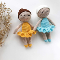 TK Crochet Ballet Danseur Amigurumi Coton Jouet, Ballerine Faite À La Main, Poupée Crotchet, Princesse Cadeaux Doux Produits Finis