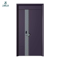 Porte d'entrée de sécurité en aluminium, étanche, insonorisée, anti-effraction, moderne, pour villa, hôtel, projets immobiliers et de construction