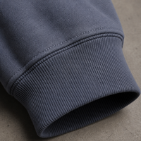 Sweat à capuche Premium 360 GSM gris clair délavé à l'acide pour homme, coupe ample en coton épais, style streetwear vintage, avec impression en relief