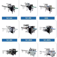 Machine d'emballage horizontale complète SZ-180 pour sacs/films de qualité alimentaire, haute efficacité, multifonctionnelle, pour nouilles, noix de coco, biscuits