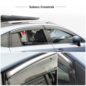 Déflecteurs de vitres pare-pluie pour Subaru XV <span class=keywords><strong>Crosstrek</strong></span>, visières de porte de voiture, protection contre les intempéries, noir PC/PMMA, installation facile - Product Image 4