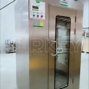 Fornecimento de fábrica padrão GMP SUS 304 equipamento de sala limpa livre de poeira com duas portas interligadas chuveiro automático de ar