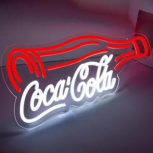 Enseigne néon Cola LED à intensité variable pour la décoration murale de la maison, du centre commercial, du bar, du restaurant, de la fête et du club - Product Image 1