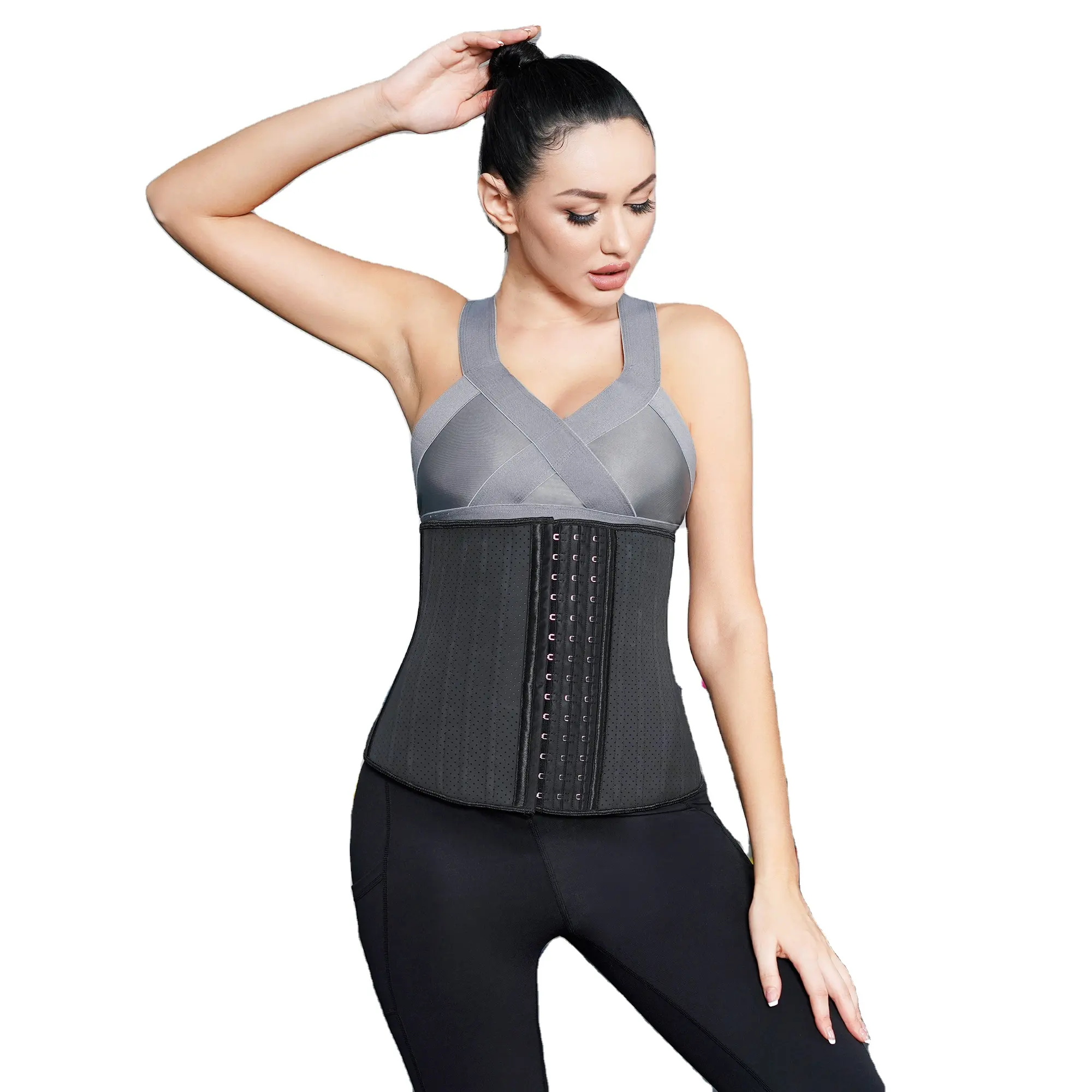 Hot sales Hot sales women colombien 25 steel bone slimming shaper waist trainer latex corset