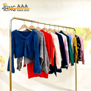 Suéteres de Lana Usados de Alta Calidad para Mujer, Marca PUYI, Grado Superior, Limpios, 90% Cardigans al por Mayor, Fardos de Ropa de Segunda Mano - Product Image 1