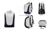 Sac de sport unisexe en PU résistant à l'eau pour pickleball avec compartiment à chaussures, idéal pour l'entraînement, motif uni, pour adultes, avec emplacement pour raquettes