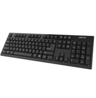 Clavier à membrane sans fil 2,4 G AIKUN AX251 pour bureau et domicile, touches multimédias, clé USB, plug-and-play, design fin