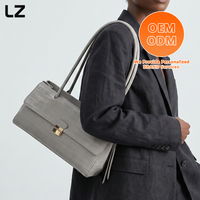 Sac à main pour femme LZ OEM ODM, motif crocodile, cuir véritable, sac fourre-tout, sac à bandoulière professionnel, marque privée
