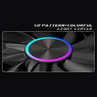 LOVINGCOOL Nouveau style Ventilateur RGB 6 broches à effet miroir infini pour PC de jeu, ventilateur de refroidissement CPU RGB pour boîtier ATX, OEM d'usine