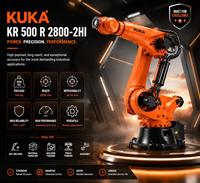 Bras robotisé industriel lourd KUKA KR 500 R2800-2 HI, charge utile de 500 kg, robot à haute inertie