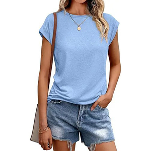 Camisetas de cuello redondo para mujer, con transferencia térmica, diseño premium, conjunto de pantalones cortos para mujer y niña - Product Image 4