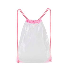 Custom Logo Waterproof PVC Clear Plastic Drawstring <b>Draw</b> <b>String</b> Backpack <b>Bags</b> - Product Image 1