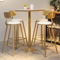 Meubles de Bar au Design moderne, chaise Oh, pied en métal doré, cuir Pu, blanc, chaise de salle à manger, tabourets de Bar contemporains, remise
