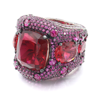 Bague en argent Sterling 925, luxe, zircone cubique, épaisse, pierres précieuses, bijoux turcs pour femmes