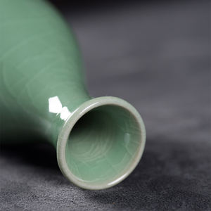 सुरुचिपूर्ण सेलाडोन क्रैले ग्ज <span class=keywords><strong>vase</strong></span> प्लम आकार सिरेमिक मिट्टी के बर्तन घर सजावट प्रीमियम संग्रहणीय उपहार - Product Image 4