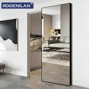 Portes coulissantes en verre miroir en aluminium sur mesure ROGENILAN, économie d'énergie, double vitrage trempé, <span class=keywords><strong>porte</strong></span> coulissante cachée - Product Image 1