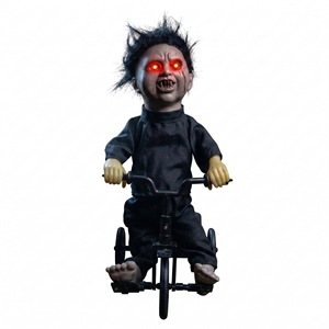 Oggetti di Scena Horror di Halloween: Fantasma Elettrico in Plastica, Zucca Luminosa a Controllo Vocale, Strega e Teschio per Scherzi - Product Image 6